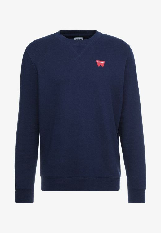 Immagine di FELPA UOMO WRANGLER SIGN OFF BLU NAVY GIROCOLLO 100% COTONE