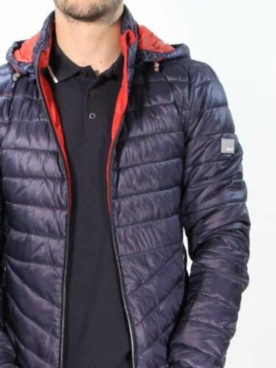 Immagine di GIUBBINO PIUMINO CON CAPPUCCIO PRIMAVERILE YES ZEE BLU UOMO ORIGINALE