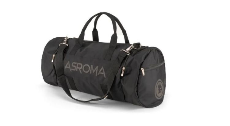 Immagine di BORSONE PALESTRA VIAGGIO AS ROMA in NYLON PRODOTTO UFFICIALE NERO con TRACOLLA